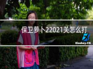保卫萝卜2 21关怎么打