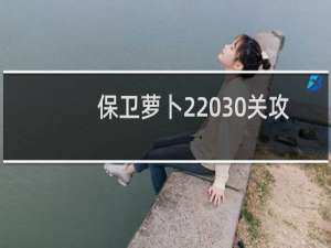 保卫萝卜2 30关攻略（保卫萝卜2 30关攻略）