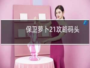 保卫萝卜21攻略码头