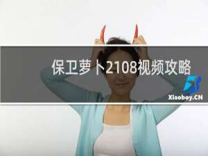 保卫萝卜2108视频攻略