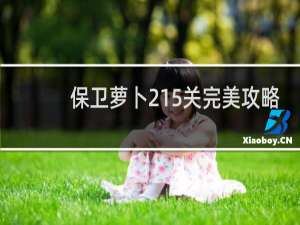 保卫萝卜215关完美攻略