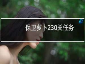 保卫萝卜230关任务