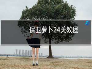 保卫萝卜24关教程