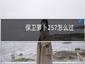 保卫萝卜257怎么过