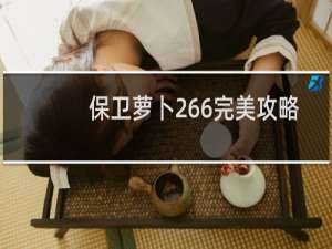 保卫萝卜266完美攻略