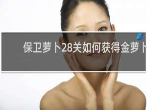 保卫萝卜28关如何获得金萝卜