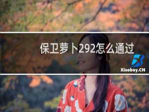 保卫萝卜292怎么通过