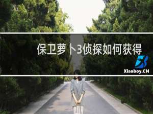 保卫萝卜3侦探如何获得