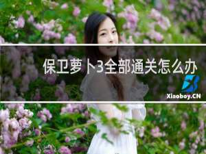 保卫萝卜3全部通关怎么办