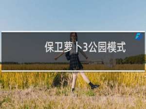 保卫萝卜3公园模式