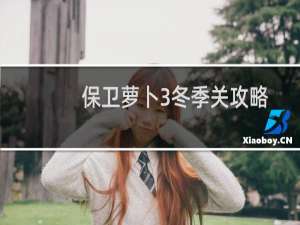 保卫萝卜3冬季关攻略