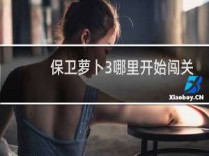 保卫萝卜3哪里开始闯关