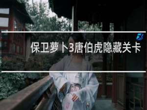 保卫萝卜3唐伯虎隐藏关卡