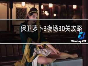 保卫萝卜3夜场30关攻略