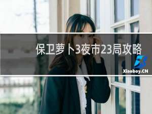 保卫萝卜3夜市23局攻略
