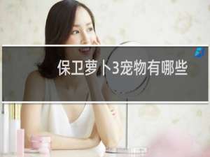 保卫萝卜3宠物有哪些