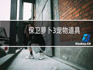 保卫萝卜3宠物道具