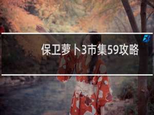 保卫萝卜3市集59攻略