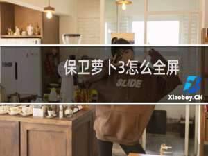 保卫萝卜3怎么全屏