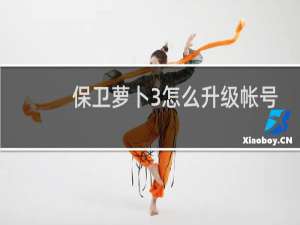 保卫萝卜3怎么升级帐号