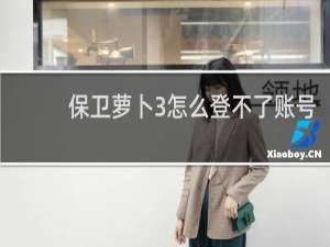 保卫萝卜3怎么登不了账号