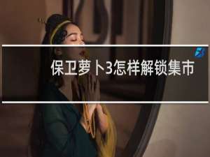 保卫萝卜3怎样解锁集市