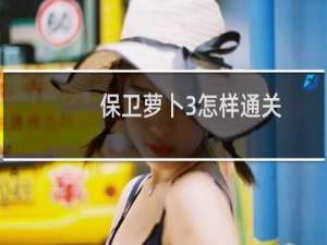 保卫萝卜3怎样通关