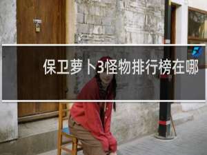 保卫萝卜3怪物排行榜在哪