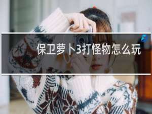 保卫萝卜3打怪物怎么玩