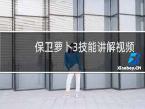 保卫萝卜3技能讲解视频