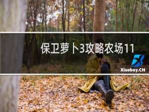 保卫萝卜3攻略农场11