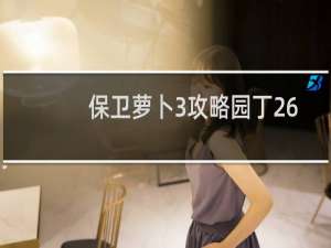 保卫萝卜3攻略园丁26