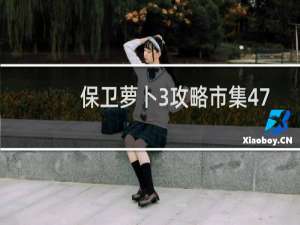 保卫萝卜3攻略市集47