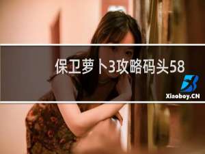 保卫萝卜3攻略码头58