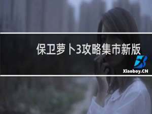 保卫萝卜3攻略集市新版