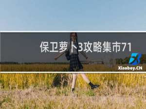 保卫萝卜3攻略集市71