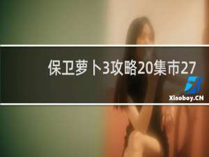 保卫萝卜3攻略 集市27