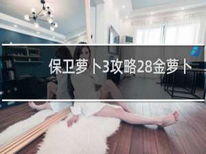 保卫萝卜3攻略28金萝卜