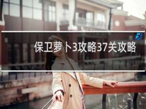 保卫萝卜3攻略37关攻略