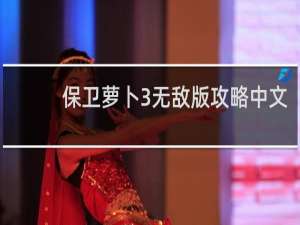 保卫萝卜3无敌版攻略中文