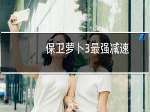 保卫萝卜3最强减速