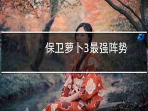 保卫萝卜3最强阵势