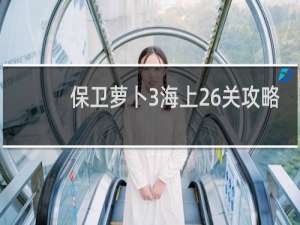 保卫萝卜3海上26关攻略