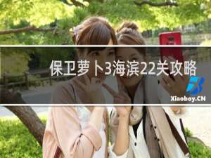 保卫萝卜3海滨22关攻略