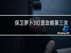 保卫萝卜3灯笼攻略第三关
