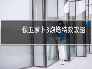 保卫萝卜3炮塔特效攻略