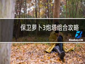 保卫萝卜3炮塔组合攻略