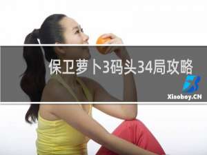 保卫萝卜3码头34局攻略