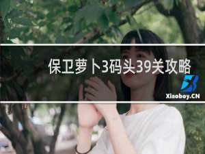 保卫萝卜3码头39关攻略