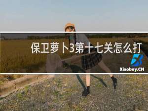 保卫萝卜3第十七关怎么打